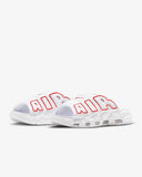 NIKE AIR MORE UPTEMPO SLIDE "WHITE/RED"