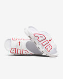 NIKE AIR MORE UPTEMPO SLIDE "WHITE/RED"